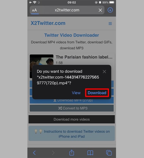 How to download Twitter videos on a computer with X2Twitter