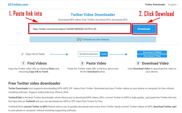 How to download twitter video and GIF to iPhone - Twitter Video